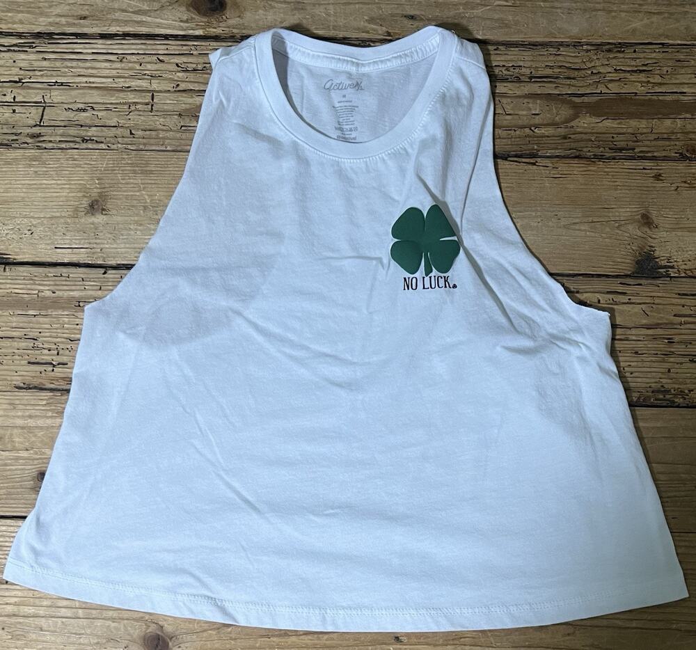 Active Wear Women Size M White Workout Tank Top NWT
